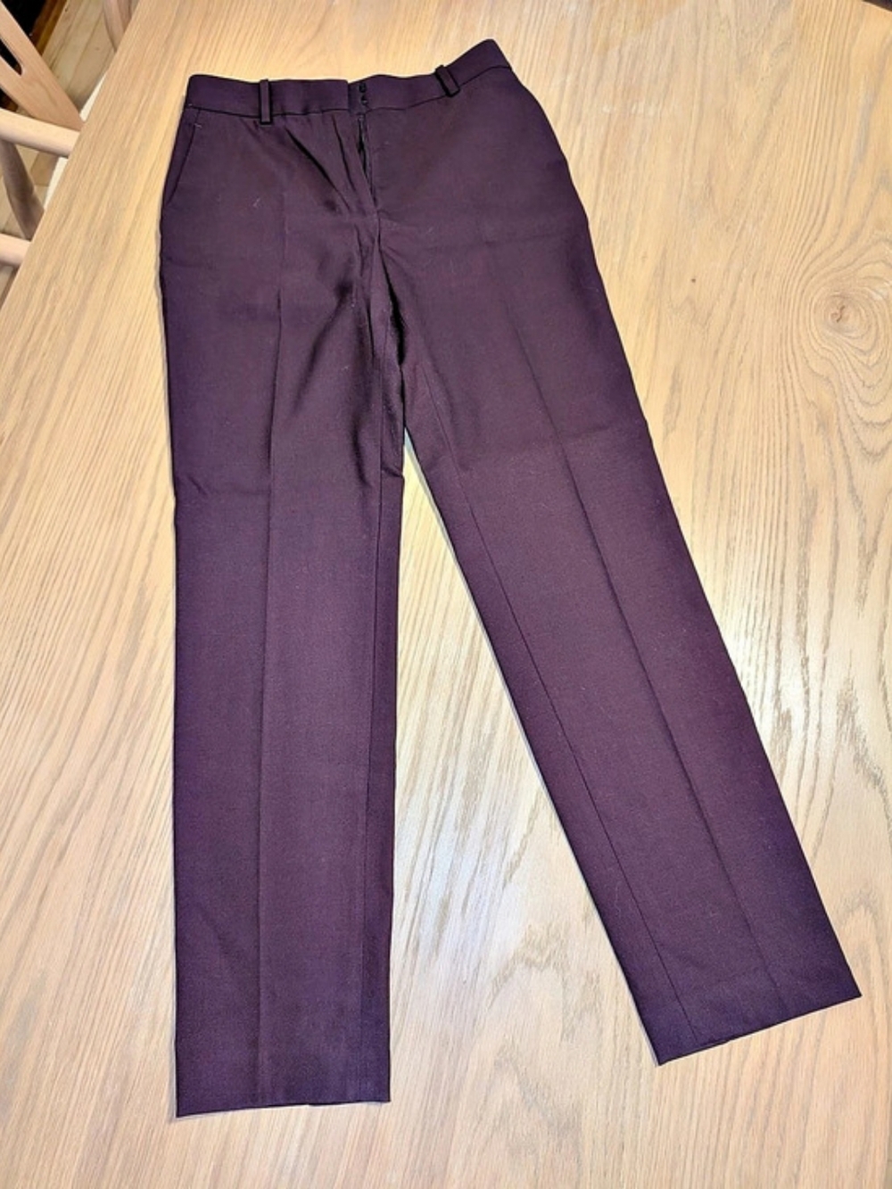 Reiss Straight Leg Trousers in Purple Like New